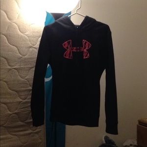A long sleeved under armour hoodie